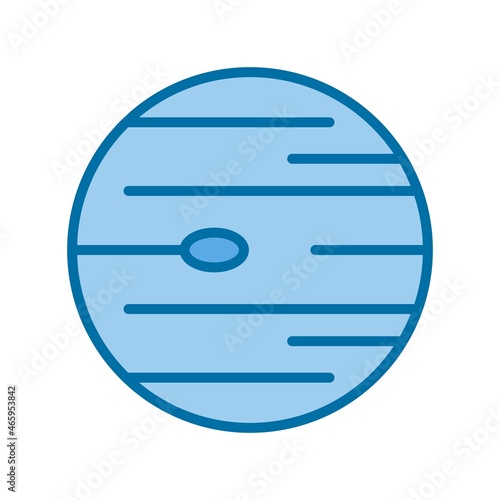 Neptune Filled Blue Vector Icon Design