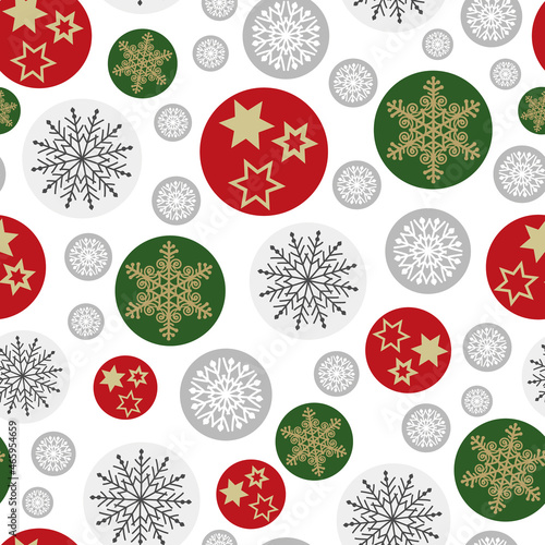 vector magical christmas snowflakes dots seamless pattern background