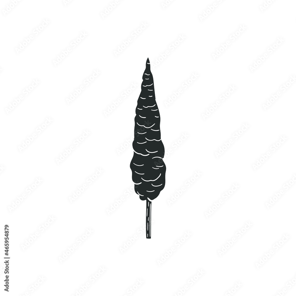 Cypress Icon Silhouette Illustration. Coniferous Tree Vector Graphic Pictogram Symbol Clip Art. Doodle Sketch Black Sign. Cypress Icon Silhouette Illustration. Coniferous Tree Vector Graphic Pictogram Symbol Clip Art. Doodle Sketch Black Sign.
