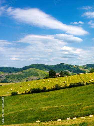 Rural landscape along the road from Sassuolo to Serramazzoni, Emilia-Romagna. photo