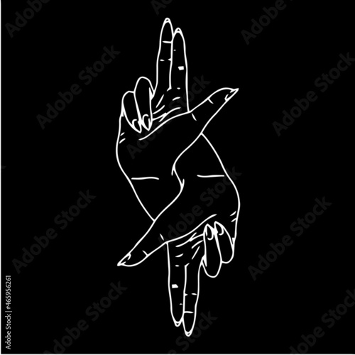 silhouette of a person jumping hand tattoo as above so below