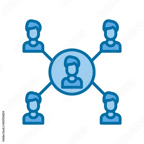 Network Filled Blue Vector Icon Design