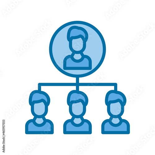 Organization Filled Blue Vector Icon Design
