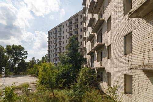 The abandoned buildings in Orbita ghost-town, Ukraine