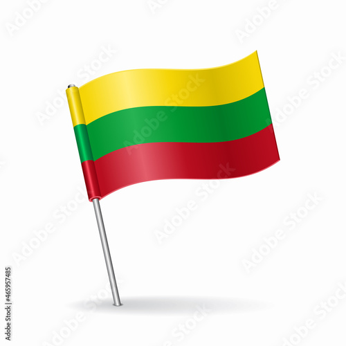 Free Download Lithuanian flag map pointer layout. Vector illustration. - GFXLoad