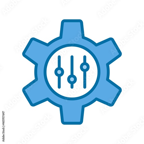 Control Filled Blue Vector Icon Design