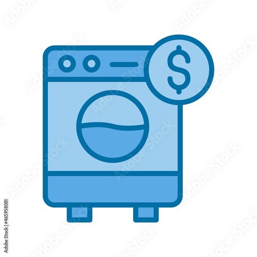 Money Laundering Filled Blue Vector Icon Design