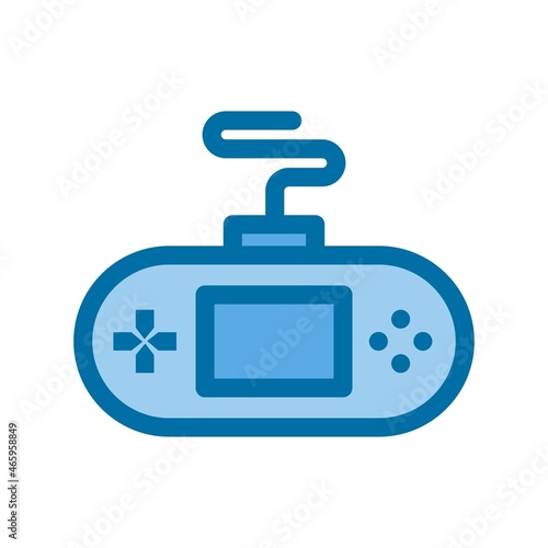 Game Console Filled Blue Vector Icon Design