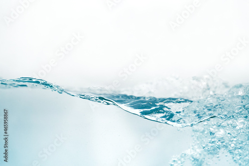 a background texture collection of the wavy water surface. the side view of the water surface isolated on white. abstract liquid nature texture.
