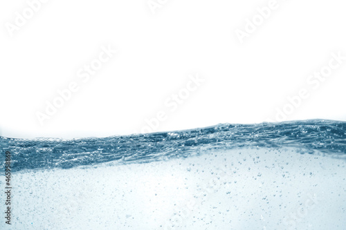 the side view of the water surface isolated on white for a nature background collection. abstract liquid nature texture.