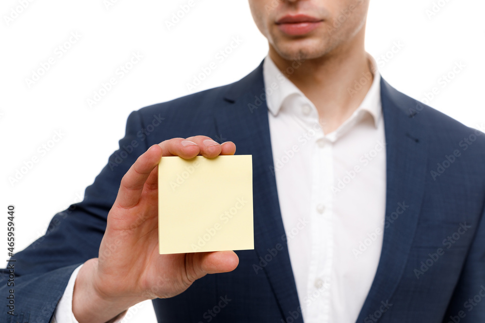 Young businessman is showing the word. Your text here Young businessman is showing the word. Your text here