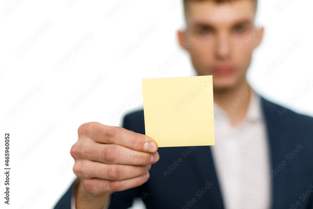 Young businessman is showing the word. Your text here Young businessman is showing the word. Your text here
