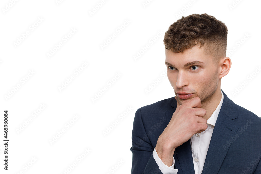 Young businessman is showing the word. Your text here Young businessman is showing the word. Your text here