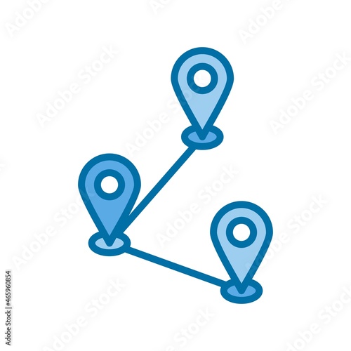 Track Filled Blue Vector Icon Design