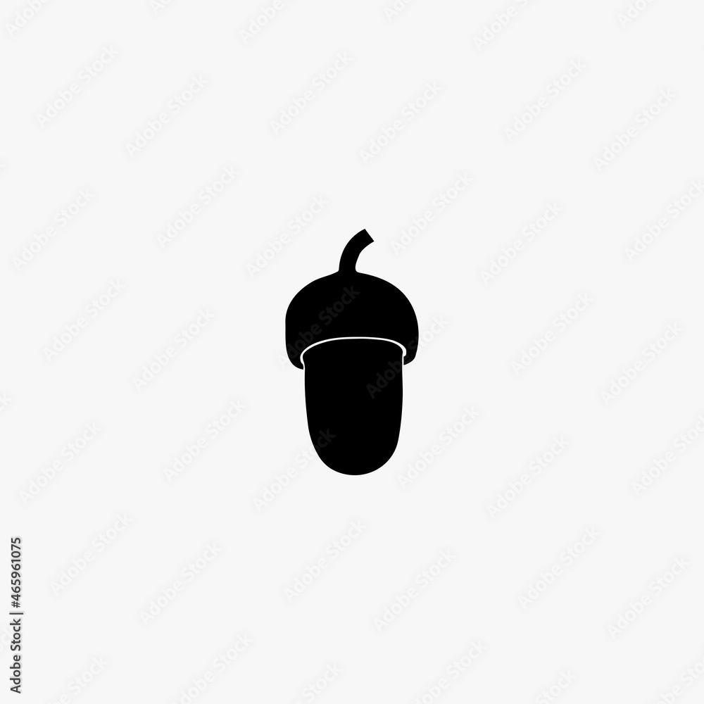 acorn icon. acorn vector icon on white background acorn icon. acorn vector icon on white background
