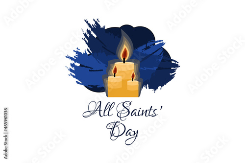 Vector illustration for All Saints Day. Suitable for greeting card, poster and banner.