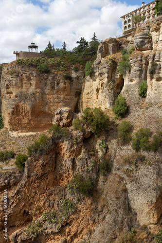Vista de los campos de Ronda y sus casas, Málaga , Andalucía , España