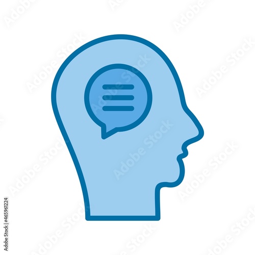 Speak Filled Blue Vector Icon Design