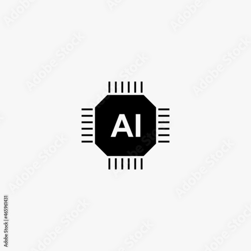 ai icon. ai vector icon on white background