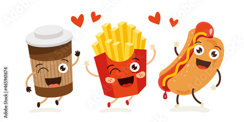 Set Of Various Delicious Foods