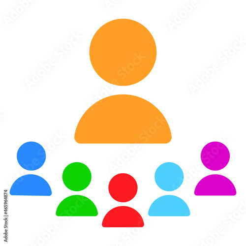 Human, people character, avatar icon, symbol. Personnel, staff, employee, collagenous icon