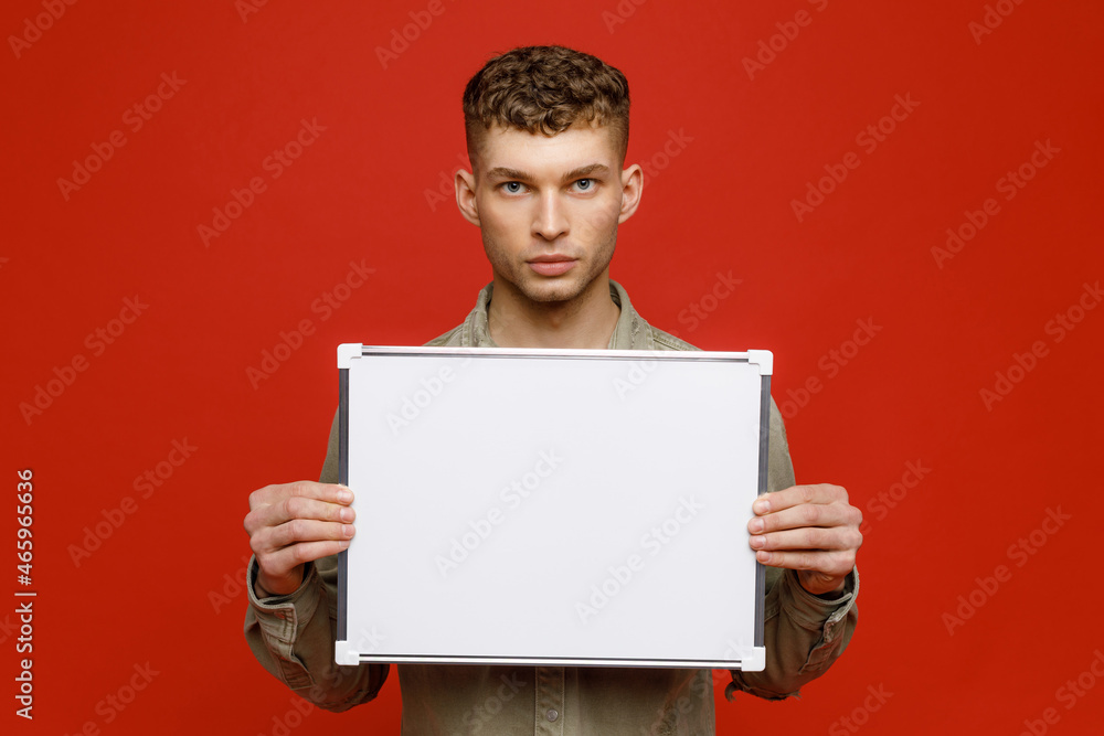 Young businessman is showing the word. Your text here Young businessman is showing the word. Your text here