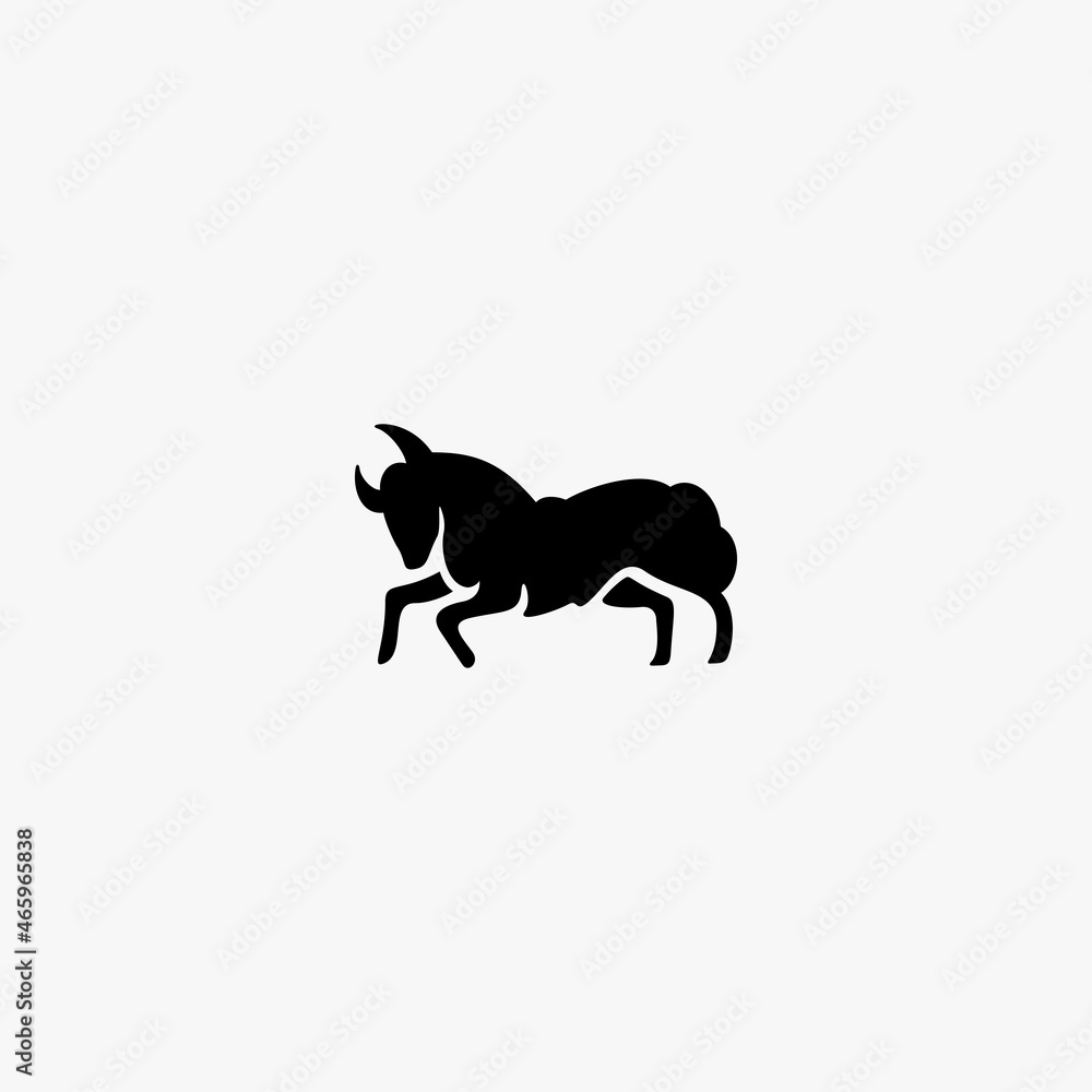 bison icon. bison vector icon on white background