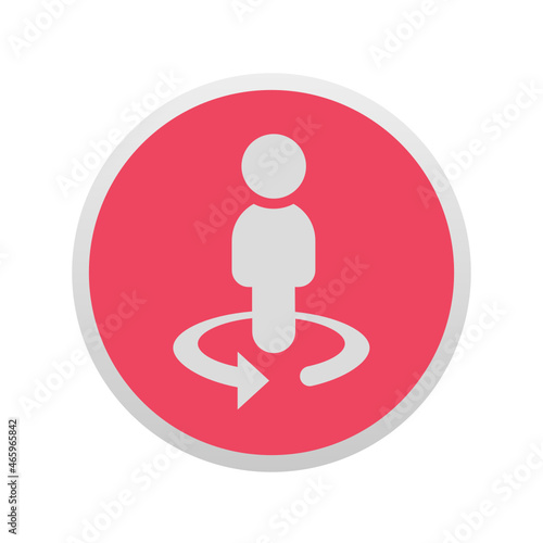 Businessman Circle - Sticker