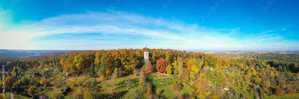panoramic view of the uhlberg tower