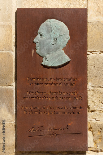 Baeza (Spain). Tribute to the poet Antonio Machado in Baeza photo