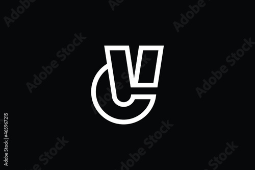CV logo letter design on luxury background. VC logo monogram initials letter concept. CV icon logo design. VC elegant and Professional letter icon design on black background. C V VC CV