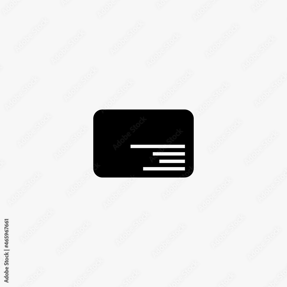 business card icon. business card vector icon on white background business card icon. business card vector icon on white background