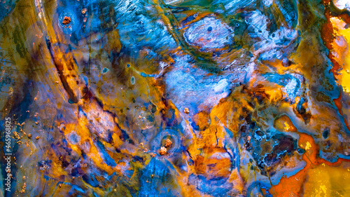 colorful abstraction of streaks and smudges