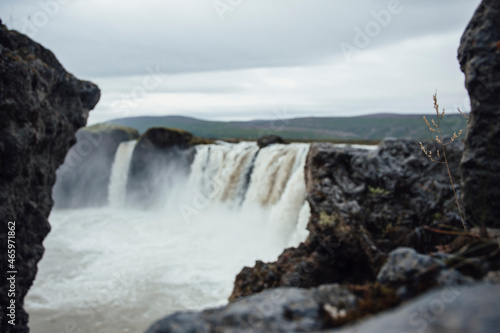 Goðafoss es una de las cascadas más espectaculares de Islandia. 
