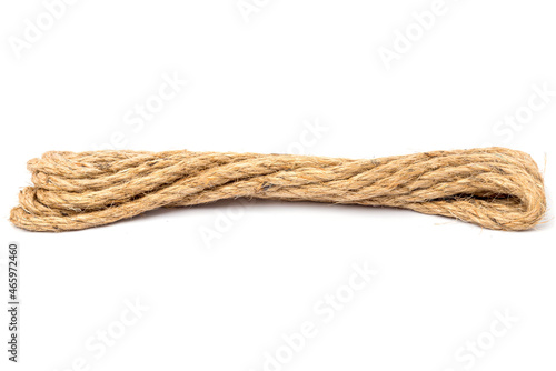 Hemp rope isolated on a white background