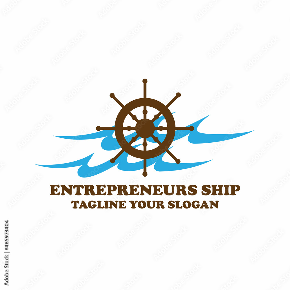 enterpreneure ship illustration design logo vector enterpreneure ship illustration design logo vector