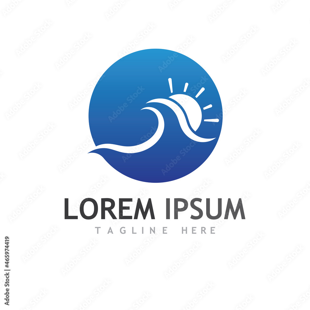 Water wave icon vector Water wave icon vector