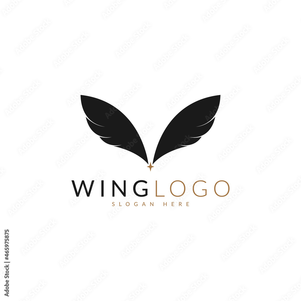wing silhouette logo design vector wing silhouette logo design vector