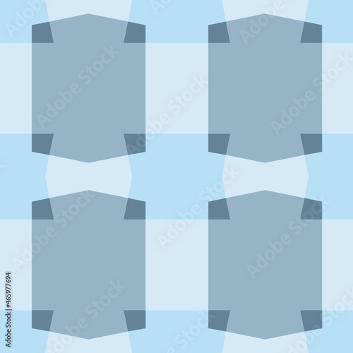 Blue Color Tones Geometric Pattern Three