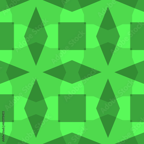 Green Color Tones Geometric Pattern One