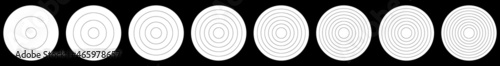 Concentric, circular, radial circles, rings