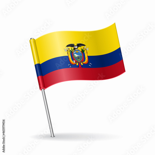 Free Download Ecuadorian flag map pointer layout. Vector illustration. - GFXLoad