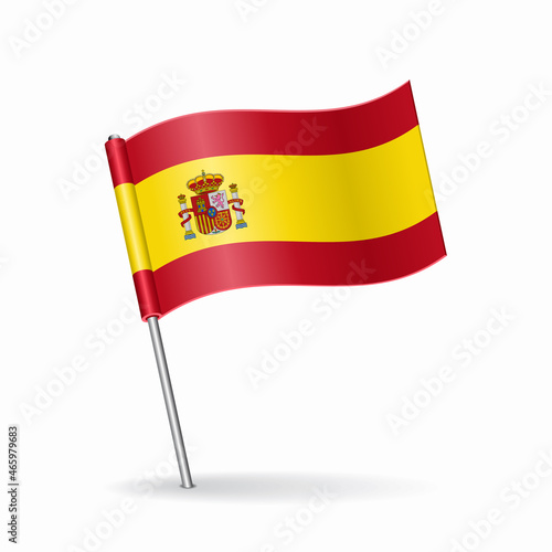 Free Download Spanish flag map pointer layout. Vector illustration. - GFXLoad