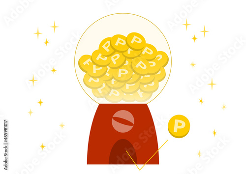 ポイントコインのガチャのイラスト