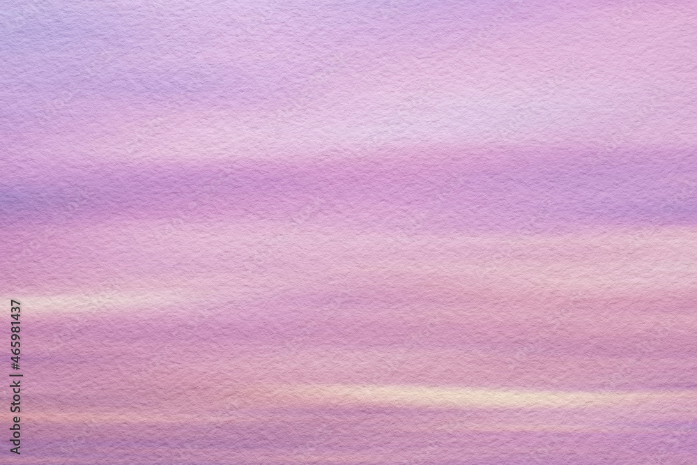 Fototapeta premium Watercolor painting sunset on textured paper.