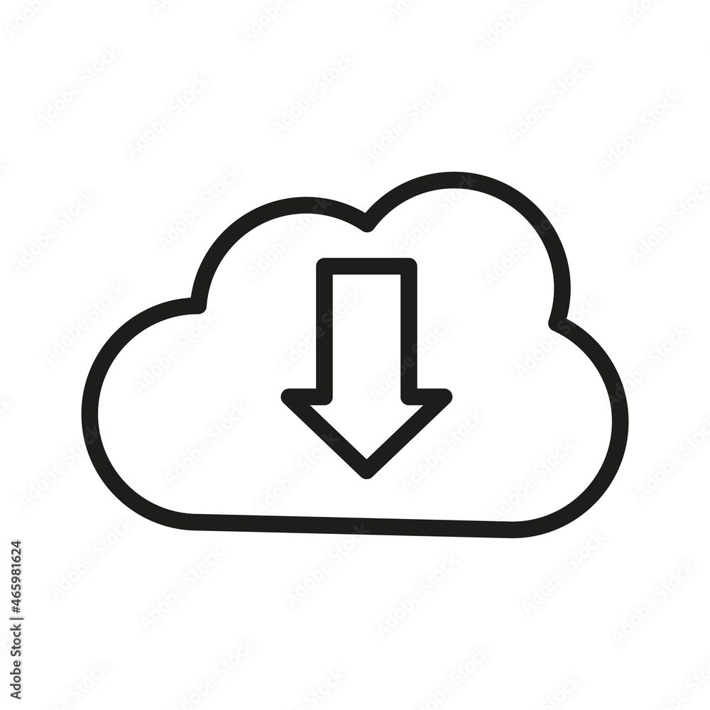 Cloud Outline Vector Icon. Illustration Of A Stroke Vector On A White Background. For App And Website Cloud Outline Vector Icon. Illustration Of A Stroke Vector On A White Background. For App And Website