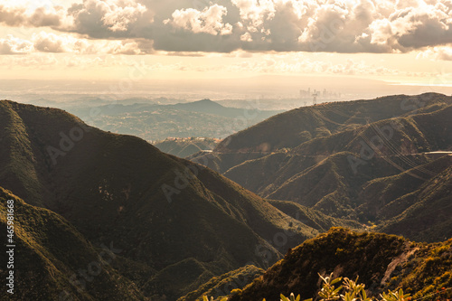 sunset over the mountains