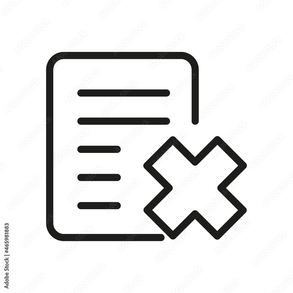 Document Outline Vector Icon. Illustration Of A Stroke Vector On A White Background. From App And Website. Document Outline Vector Icon. Illustration Of A Stroke Vector On A White Background. From App And Website.