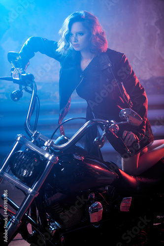 girl on a motorbike