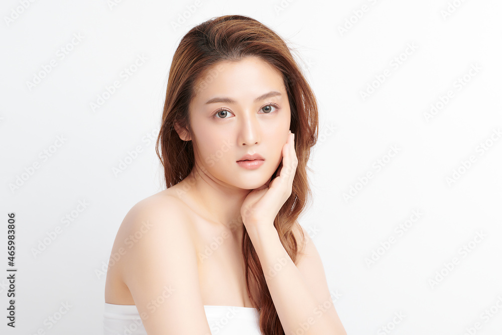 Beautiful young asian woman with clean fresh skin on white background, Face care, Facial treatment, Cosmetology, beauty and spa, Asian women portrait. Beautiful young asian woman with clean fresh skin on white background, Face care, Facial treatment, Cosmetology, beauty and spa, Asian women portrait.
